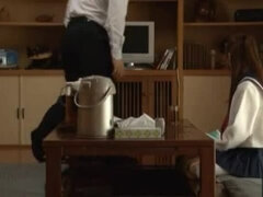 Voyeur Cam Captures Chika Eiro Having Sex In Her Schoolgirl Outfit