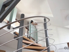 Belleza, Linda, Papá, Rostro sentado, Lamidas, Maduro, Perforación, Afeitado