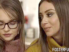 バイセクシャル, カップル, レズビアン, 母, 小柄, ガリガリ, 義母, ティーン