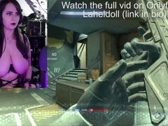 Big tits, gaming, naked gamer girl