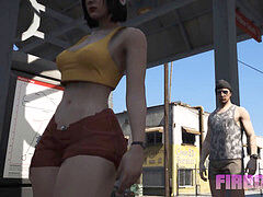 GTA V - lady fucked by a stranger on the instruct