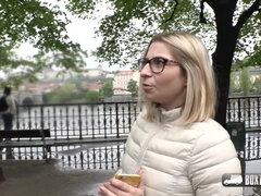 Short Haired Blond Hair Lady Katie Hill Loving her first Time Shag in Public
