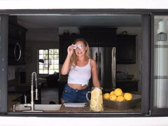 最高, デカ尻, デカパイ, ブロンド, 巨乳な, オマンコ, 一人, オッパイの