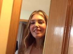 18, デカ尻, デカチン, フェラチオ, 天然, 自然山雀, ゴックンする, ティーン