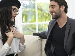 フェラチオ, 浮気者, チン, 眼鏡, 手コキする, 淫乱熟女, ストッキング, ティーン