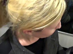 Leie, Blondine, Spermaladung, Im freien, Sperma