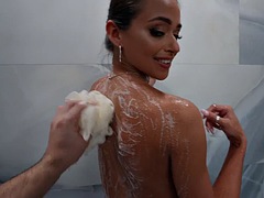 Bruinharig, Zwart, Hardcore, Masturbatie, Moeder die ik wil neuken, Geschoren, Douche, Billekoek