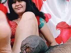 フェラチオ, 手コキする, 自家製, インド人, 淫乱熟女