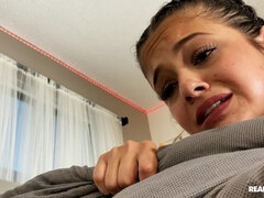 アナル, フェラチオ, 茶髪の, チン, バック, ストッキング, フェラする, ティーン