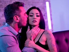 黒人, 茶髪の, チン, 手コキする, キス, なめる, ストッキング, ティーン