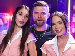 18, デカ尻, デカチン, デカパイ, フェラチオ, チン, 女 人男 人, ガリガリ