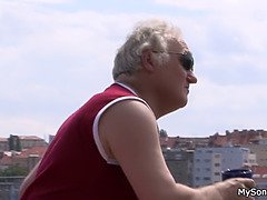 Mamada, Checa, Hd, Al aire libre, Coleta, Falda, Adolescente, Bajo la falda