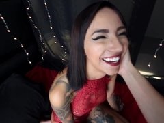 Nana, Sucer une bite, Brunette brune, Hard, Fille latino, Mexicainne, Pov, Adolescente