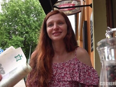 18 ans, Sucer une bite, Tchèque, Orgasme, Pov, Public, Rousse roux, Adolescente