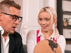 Kont, Blond, Hondjeshouding, Vingeren, Handbeurt, Rok, Lerarin, Tiener