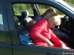 Belleza, Rubia, Tetona, Coche, Madura, Mamá, Público, Coño