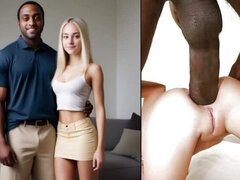 Anal, Negro, Rubia, Corrida, Grupo, Verga enorme, Interracial, Tetas