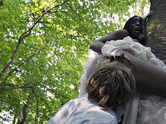 Negro, Novia, Morena, Engañando, Ébano, Interracial, Al aire libre, Mojado