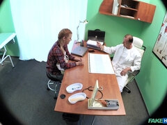 Gorgeous Redhead Prescribed Knob By Her Doctor