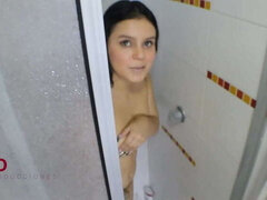 Enthousiasteling, Pijpbeurt, Huisgemaakt, Douche, Spaans, Tiener, Tieten likken, Bekijker