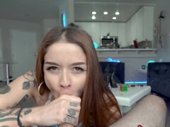 Horny Latina girl finally obtains the opportunity to suck a dick