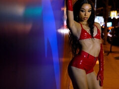 Anal, Cul, Brunette brune, Double pénétration, Noir ébène, Fille latino, Maigrichonne, Nénés