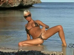 Strand, Mooi, Blond, Schattig, Diep in de keel, Hd, Orgasme, Tieten likken
