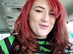 Grosse titten, Hd, Lingerie, Im freien, Rotschopf, Solo