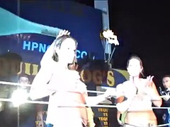 素人, 美女, コンテスト, 公共, オッパイの, 濡れ