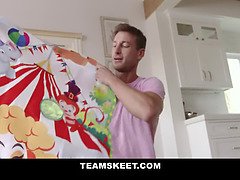 18, デカパイ, ブロンド, 彼氏, チン, Hd, 馬乗り, オッパイの