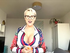 Pummelig, Dildo, Fetisch, Riesig, Masturbation, Orgasmus, Rotschopf, Titten