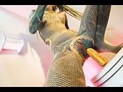 Anal, Cul, Allemand, Gothique, Hd, Léchez, Chatte, Tatouage