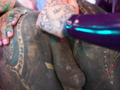 In den arsch, Arsch, Blondine, Weibliche domination, Handjob, Hd, Latex
