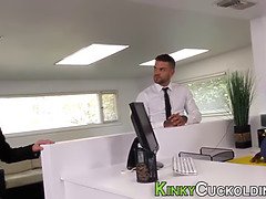 Schönheit, Grosser schwanz, Gehörnter ehemann, Fetisch, Erniedrigung, Interrassisch, Büro, Muschi