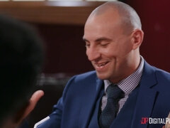 The Arrangement Episode with Lesbian Bathroom Sex - brunette Jade Baker and Gina Valentina