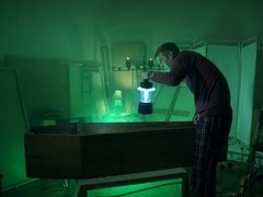 Mummy Elicia Solis fucked and facialed by a bridegroom in the basement