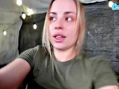 Camsoda - Horny solo soldier chick finger fucking herself