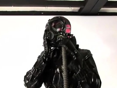 two women fetish latex asslicking and anal mff
