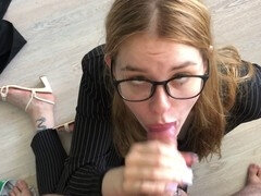 18, 素人, フェラチオ, イく瞬間, 顔射, ロシア人, ティーン