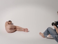 Noire, Souple, Mamelons, Petite femme, Rasée, Nénés