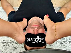 素人, カップル, ヨーロピアン, 足, フェティッシュ, 足フェチ, マッサージ, 磨き
