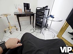 Steve Q & Sofia Lee in a hot Czech reality ride with VIP4K action