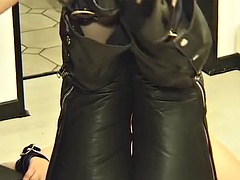 Bondage discipline sadomasochisme, Blond, Gebondenheid, Seksspeelgoed, Hardcore, Latex, Rijpe lesbienne, Oud
