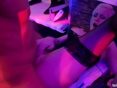 Rubia, Mamada, Vestidas, Bailar, Desnudo, Orgía, Fiesta, Mojado