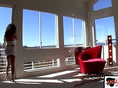 In den arsch, Arsch, Grosser arsch, Grosse titten, Braunhaarige, Französisch, Lingerie, Milf