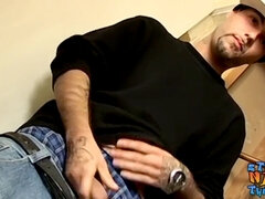 Verga grande, Gay, Masturbación, Solo, Tatuaje, Apretado