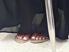 Noire, Noir ébène, Fétiche des pieds, Adolescente