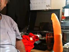 Grandpa play on webcam