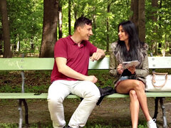 ベッドルーム, フェラチオ, 茶髪の, キス, なめる, オマンコ, パイ刷り