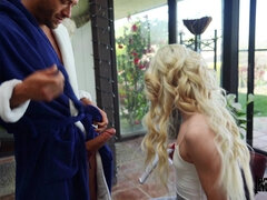 ブロンド, フェラチオ, 眼鏡, なめる, ハメ撮り, ティーン